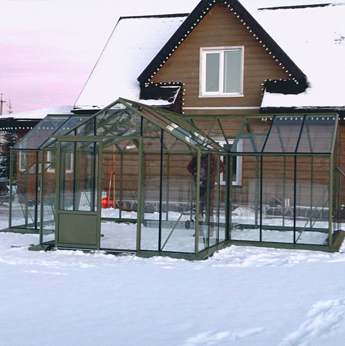Теплица botanik T с тамбуром под стекло | 2,8х6,3 м. Теплица botanik T с тамбуром под стекло | 2,8х6,3 м.