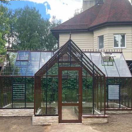 Теплица botanik T Style 45 Standard с тамбуром Standard под стекло | 2,8x6,6 м Теплица botanik T Style 45 Standard с тамбуром Standard под стекло | 2,8x6,6 м